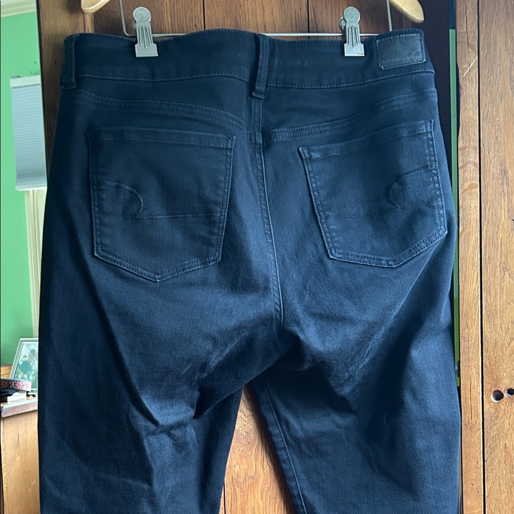 American Eagle Outfitters Womens Black Artist Crop Jeans - Picture 5 of 9